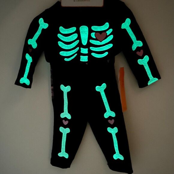Baby Skeleton Costume Pajamas 3 to 6 Months - Picture 2 of 8